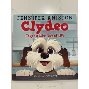 Jennifer Aniston SIGNED BOOK Clydeo Takes a Bite Out of Life Autographed COA #3
